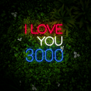 I Love You 3000 Neon Sign - Reels Custom