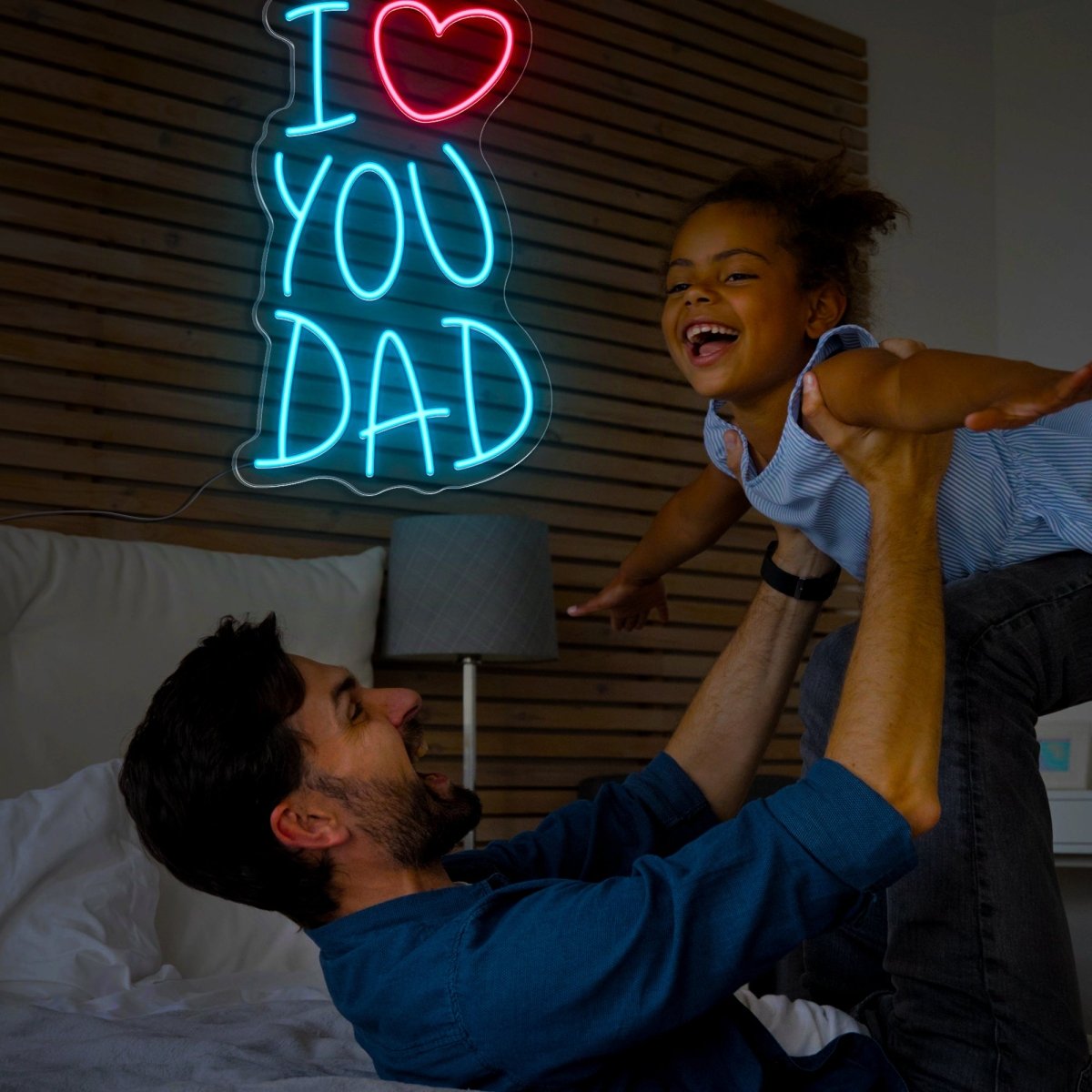 I Love You Dad Neon Sign - Reels Custom