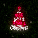 I wish you a Merry Christmas Led Neon Sign - Reels Custom