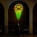 Ice Cream Emoticon Neon Sign - Reels Custom