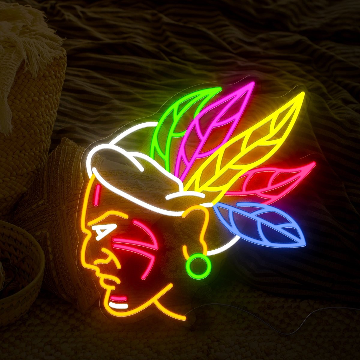 Indian Head Neon Sign - Reels Custom