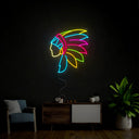 Indian Head Neon Sign - Reels Custom
