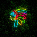 Indian Head Neon Sign - Reels Custom