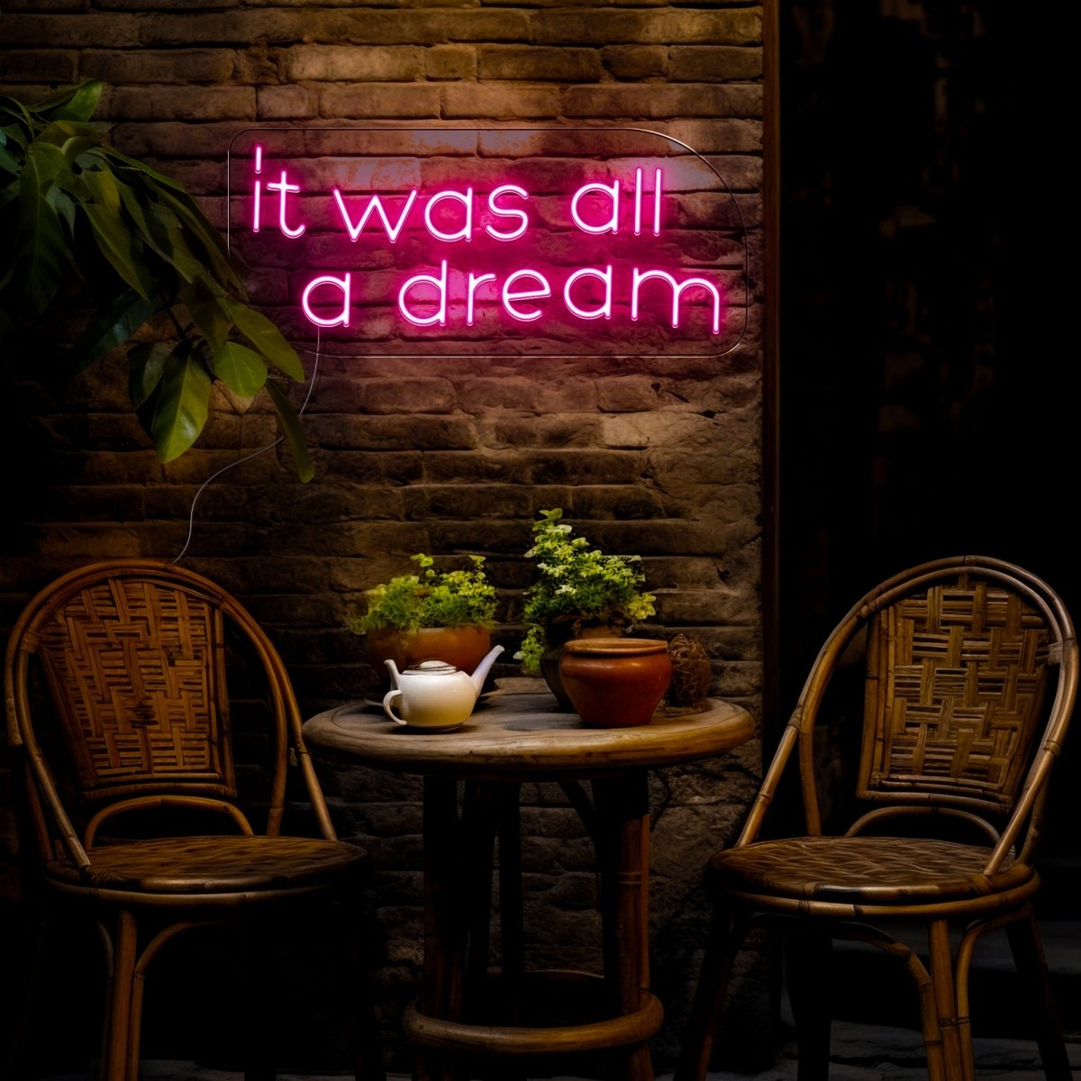 It Was All A Dream Quotes Neon Sign - Reels Custom