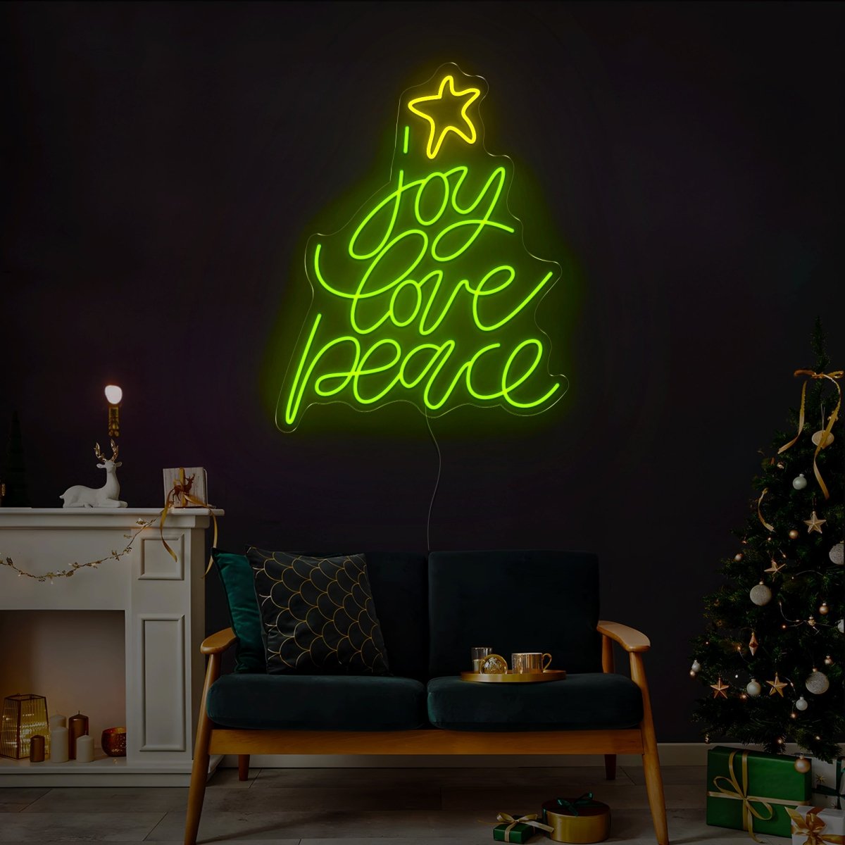 Joy Love Peace Christmas Led Neon Sign - Reels Custom