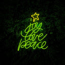 Joy Love Peace Christmas Led Neon Sign - Reels Custom