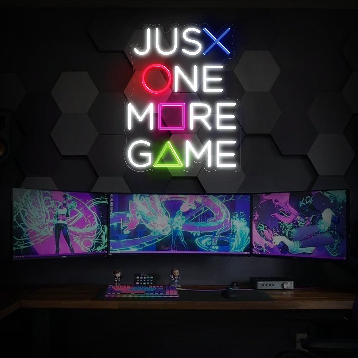 Just One More Game Neon Sign For Gamers - Reels Custom