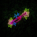 Knife With Flower Led Neon Sign - Reels Custom