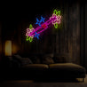 Knife With Flower Led Neon Sign - Reels Custom