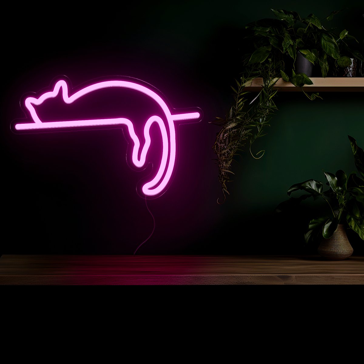 Lazy Cat Animals Led Neon Sign - Reels Custom