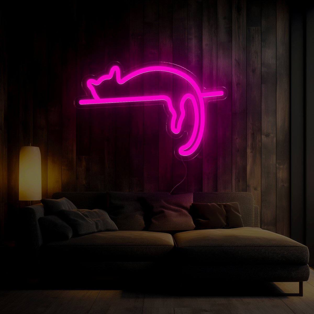 Lazy Cat Animals Led Neon Sign - Reels Custom
