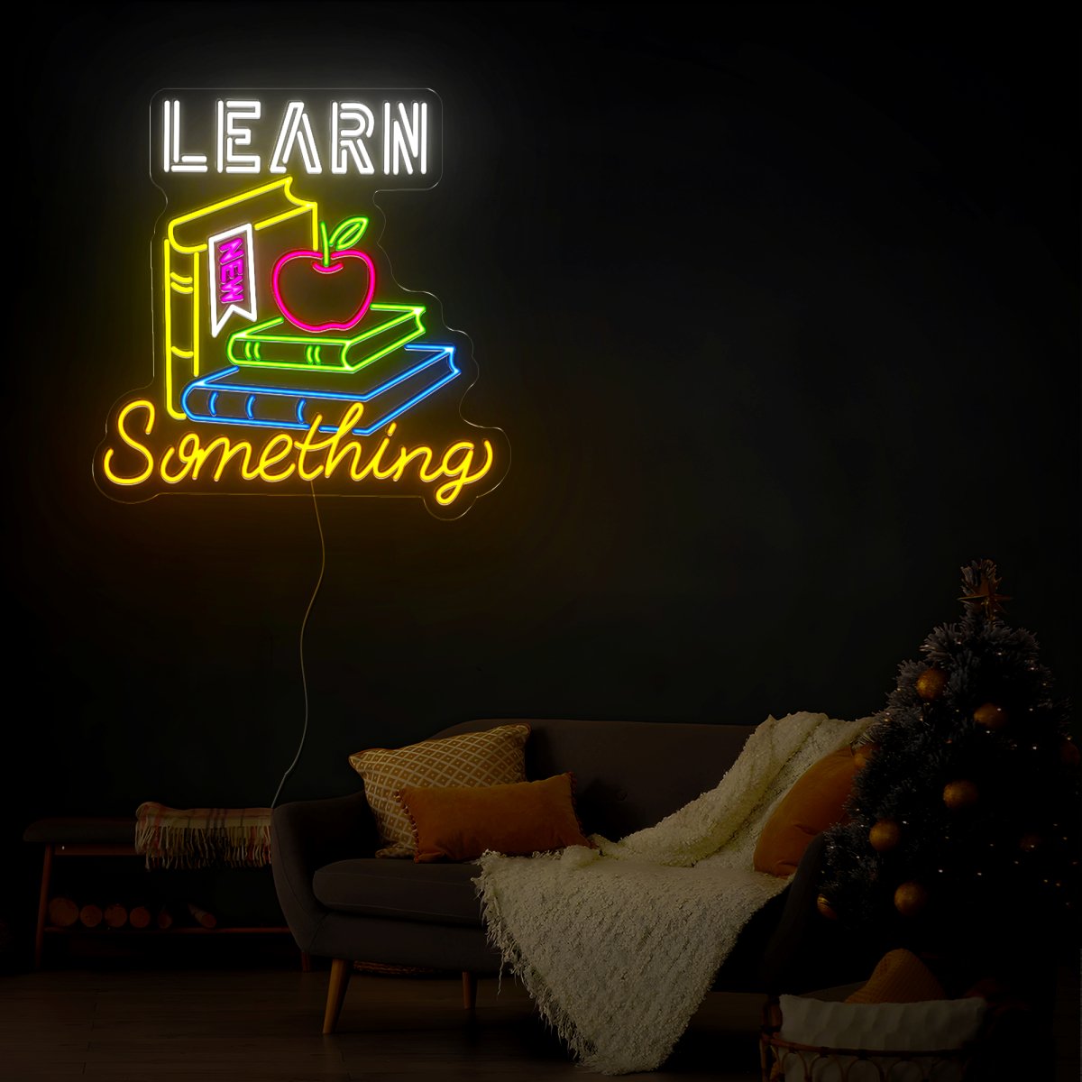 Learn New Knowledge Book Neon Sign - Reels Custom