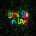 Let's Fall In Love Neon Sign - Reels Custom