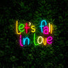 Let's Fall In Love Neon Sign - Reels Custom
