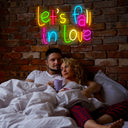 Let's Fall In Love Neon Sign - Reels Custom