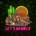 Let's Go Girls Country Western Artwork Led Neon Sign - Reels Custom