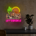 Let's Go Girls Country Western Artwork Led Neon Sign - Reels Custom