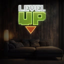 Level Up Artwork Led Neon Sign For Gamers - Reels Custom