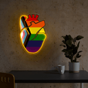 LGBT Human's Right Heart Artwork Neon Sign - Reels Custom