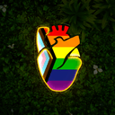 LGBT Human's Right Heart Artwork Neon Sign - Reels Custom