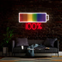 LGBTQ Rainbow Battery Artwork Led Neon Sign - Reels Custom