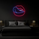 Licking Lips Neon Sign - Reels Custom
