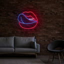 Licking Lips Neon Sign - Reels Custom