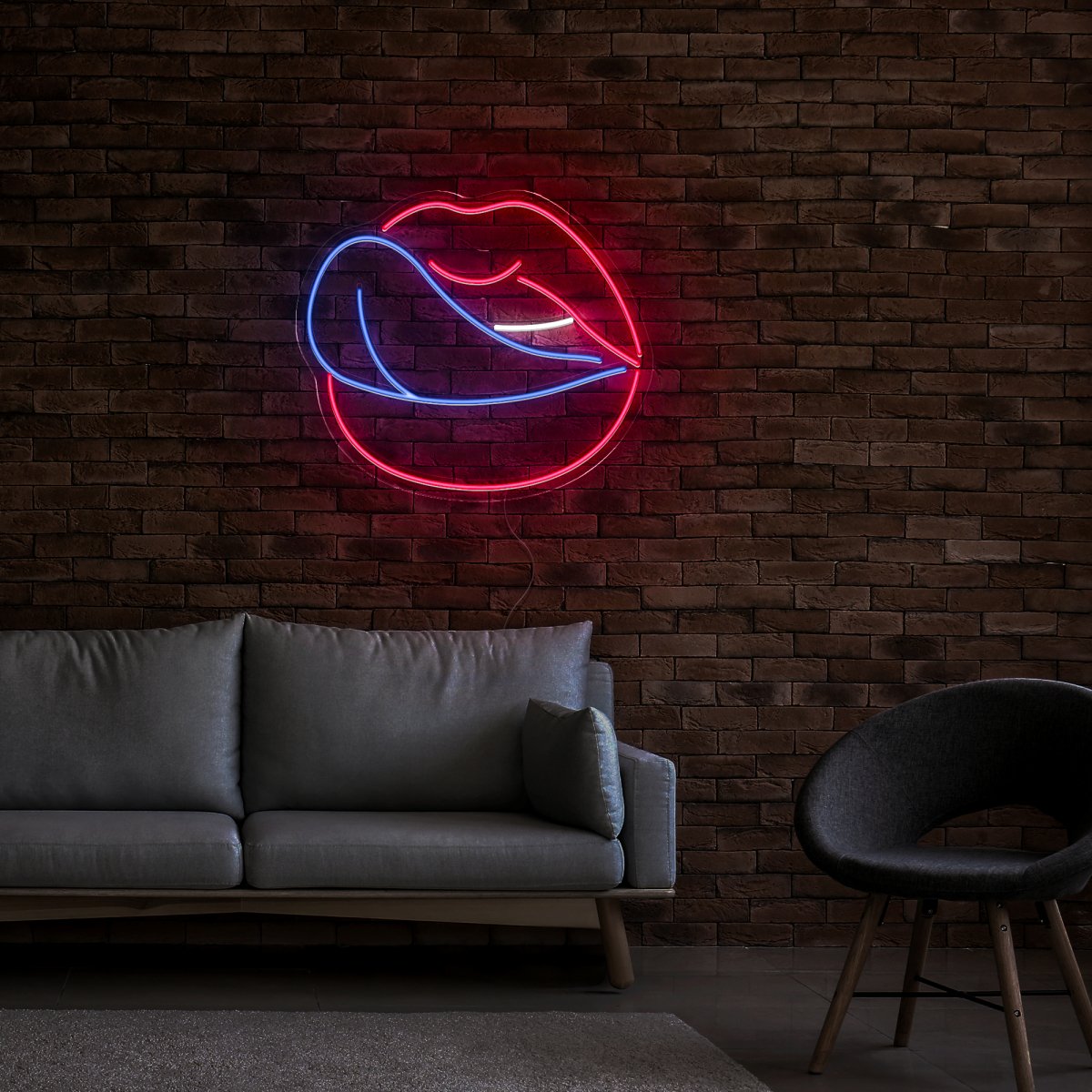 Licking Lips Neon Sign - Reels Custom