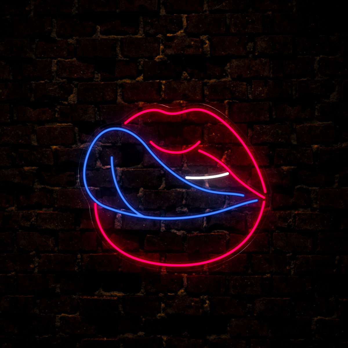 Licking Lips Neon Sign - Reels Custom