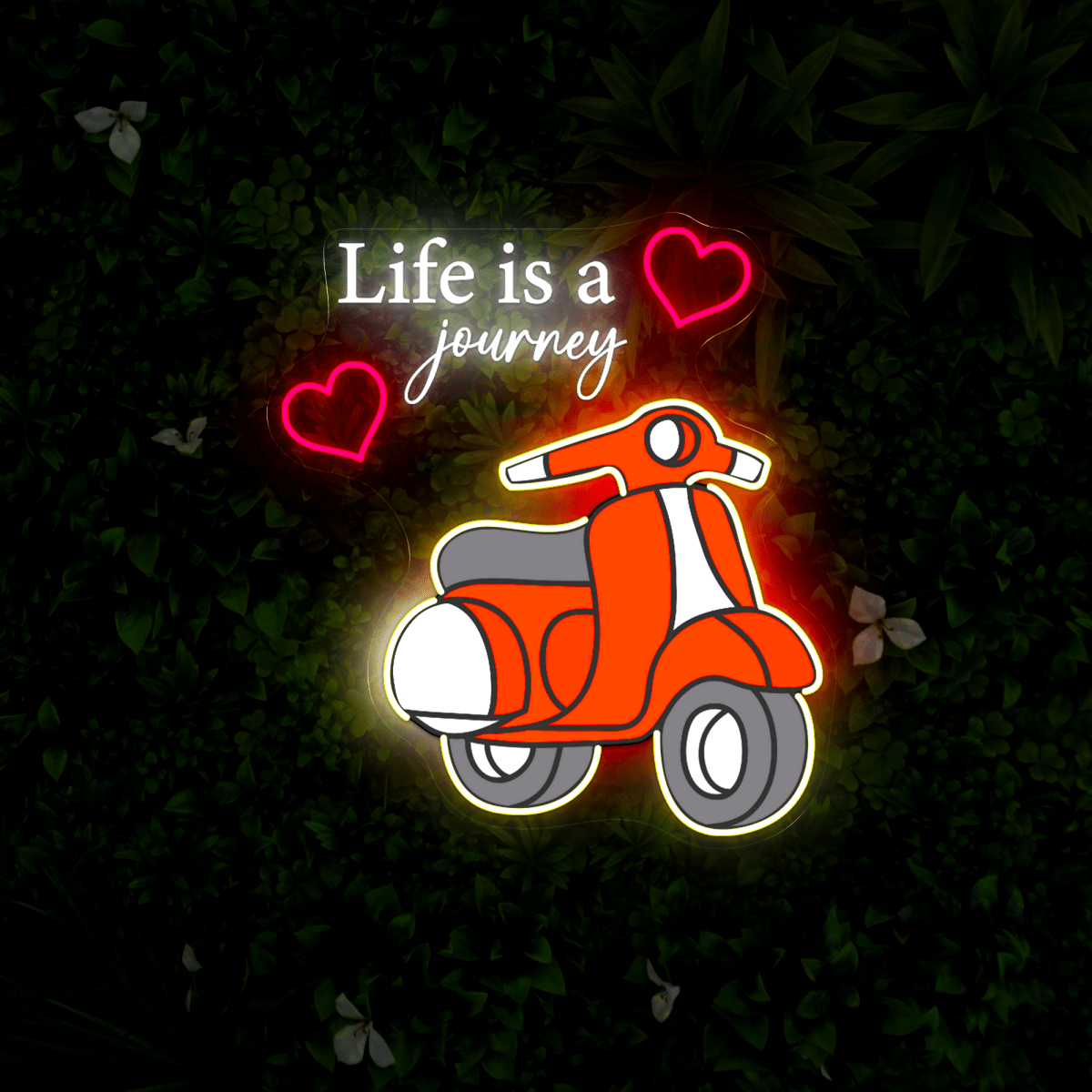 Life Is A Journey Artwork Neon Sign - Reels Custom