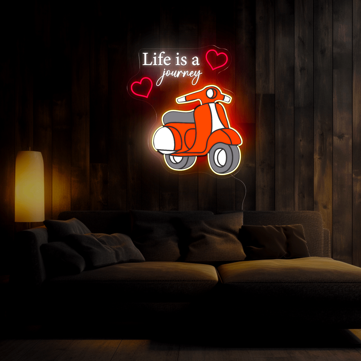 Life Is A Journey Artwork Neon Sign - Reels Custom