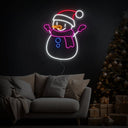 Light Up Snowman Christmas Led Neon Sign - Reels Custom