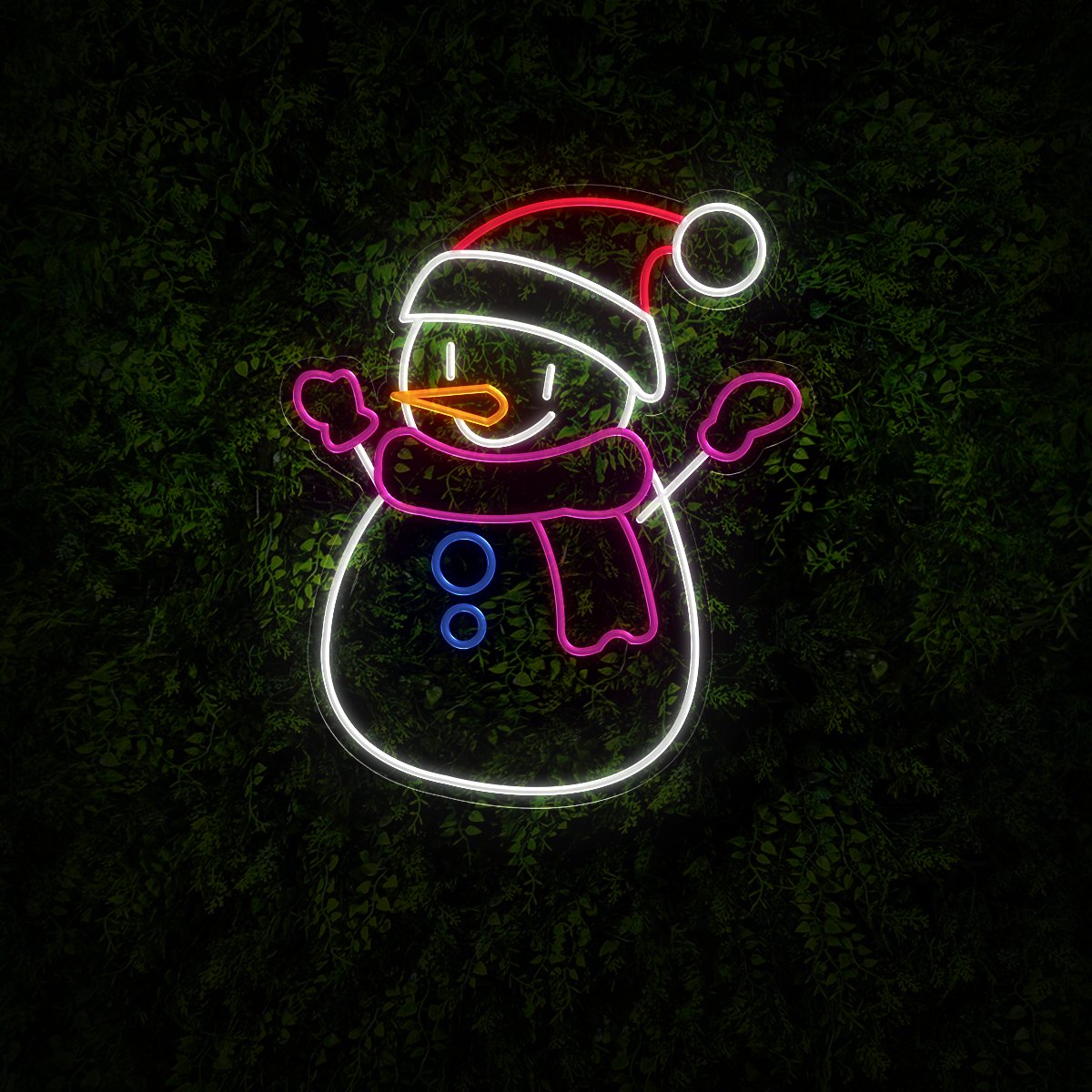 Light Up Snowman Christmas Led Neon Sign - Reels Custom