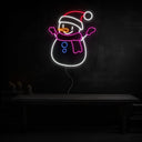 Light Up Snowman Christmas Led Neon Sign - Reels Custom