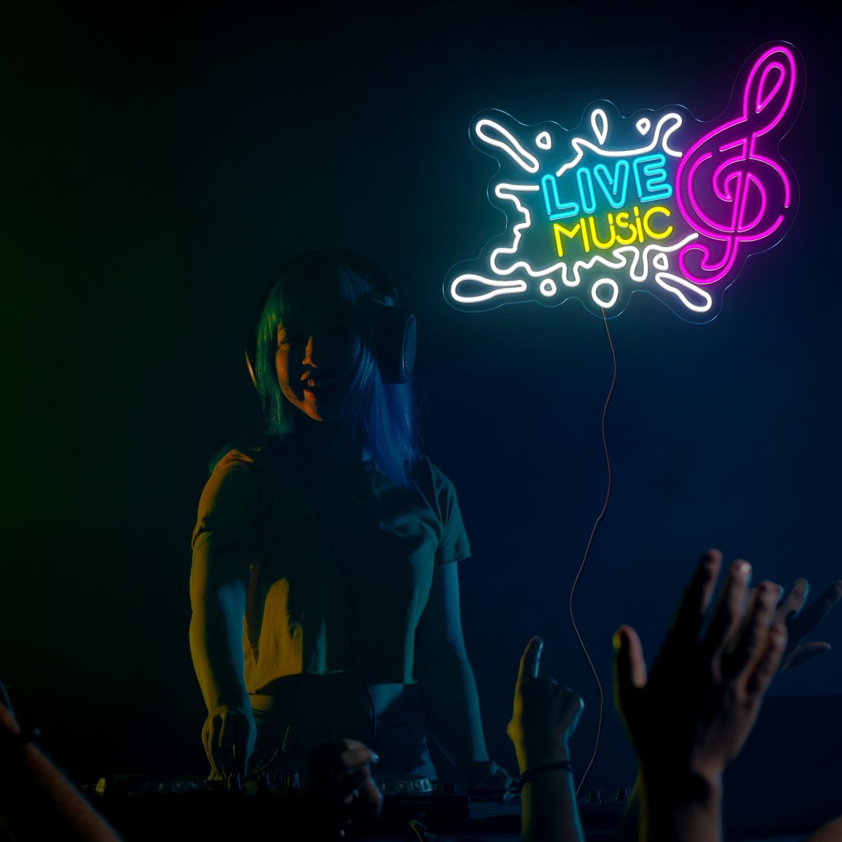 Live Music Neon Sign - Reels Custom