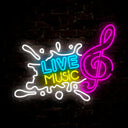 Live Music Neon Sign - Reels Custom