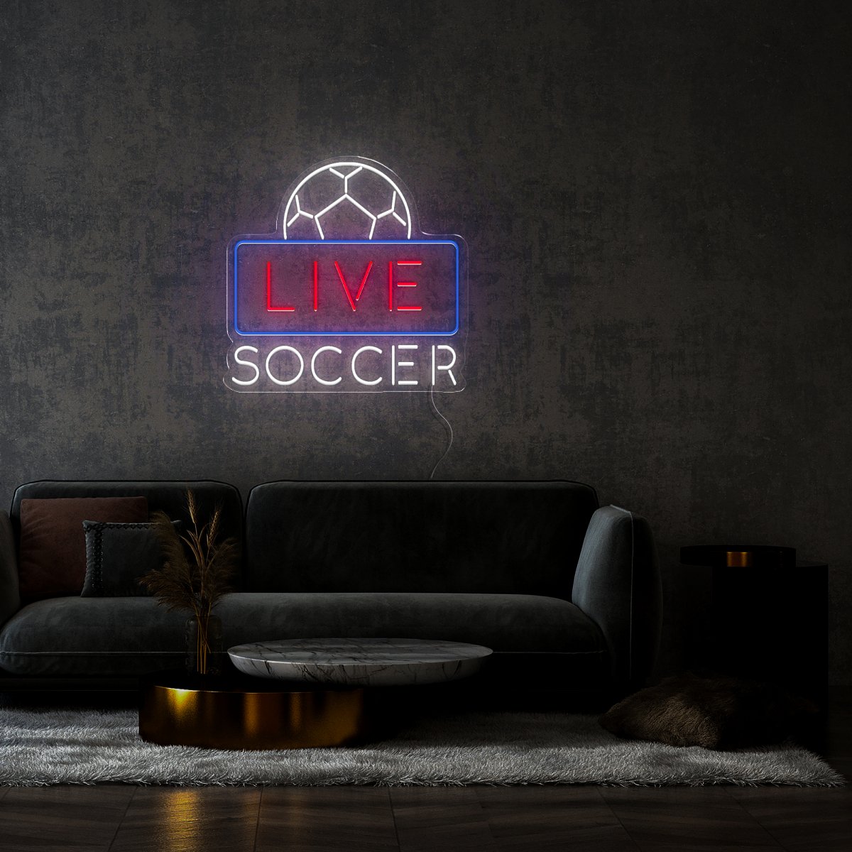 Live Soccer Neon Sign - Reels Custom