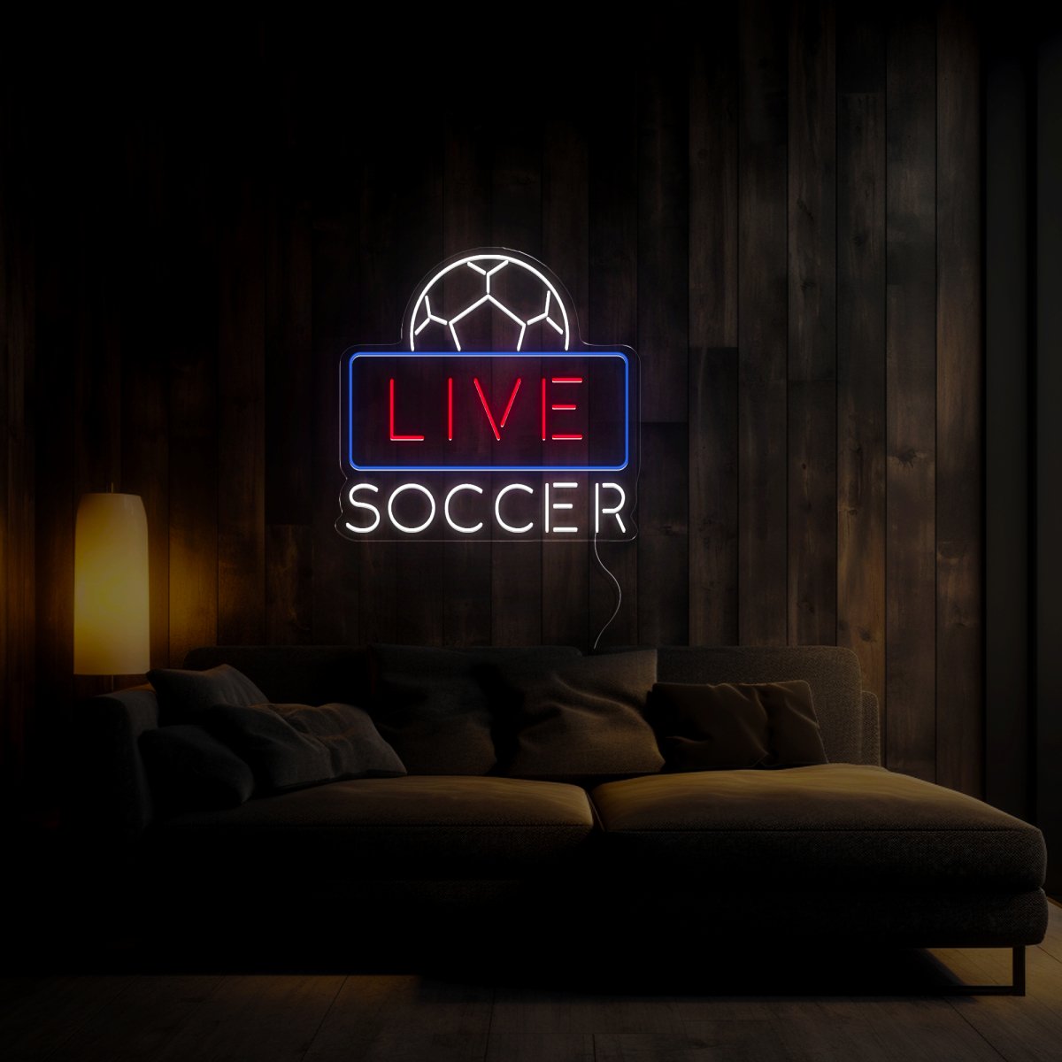 Live Soccer Neon Sign - Reels Custom