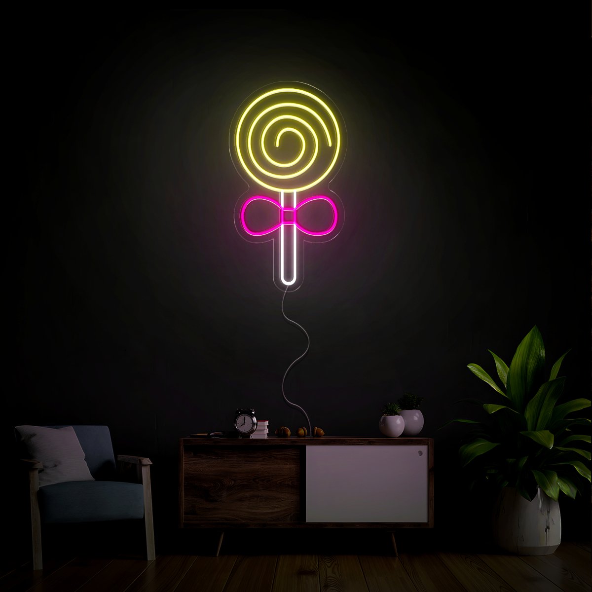 Lollipop Neon Sign - Reels Custom