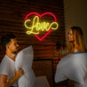 Love And Heart Neon Sign - Reels Custom