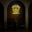 Love And Peace On Earth Neon Sign - Reels Custom