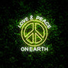 Love And Peace On Earth Neon Sign - Reels Custom