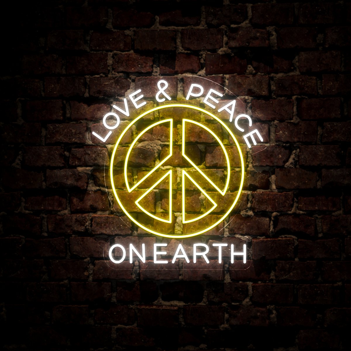Love And Peace On Earth Neon Sign - Reels Custom
