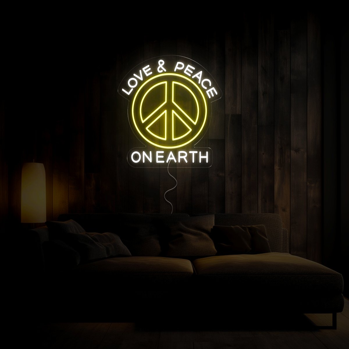 Love And Peace On Earth Neon Sign - Reels Custom