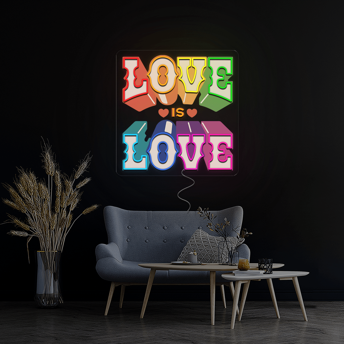 Love is Love Pride Month Artwork Led Neon Sign - Reels Custom