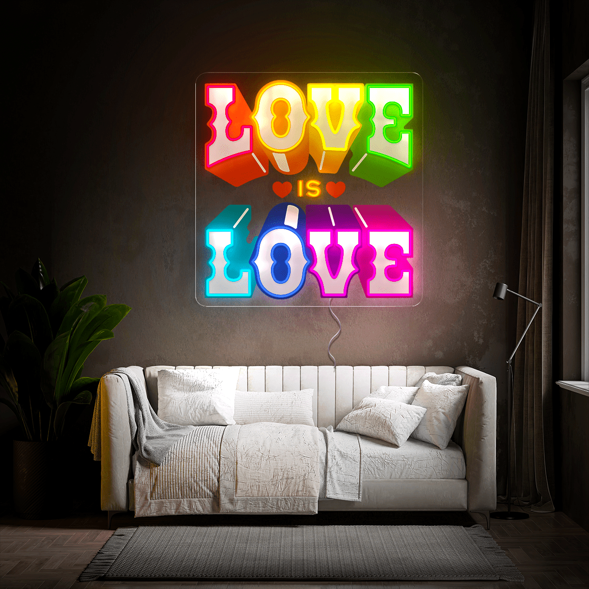 Love is Love Pride Month Artwork Led Neon Sign - Reels Custom