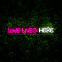 Love Lives Here Neon Sign - Reels Custom