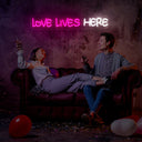 Love Lives Here Neon Sign - Reels Custom