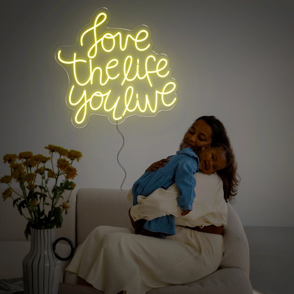 Love The Life You Live Neon Sign - Reels Custom