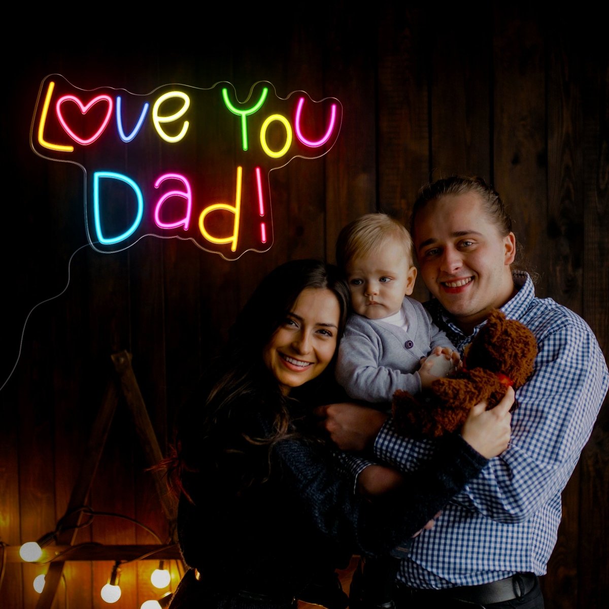 Love you Dad Neon Sign - Reels Custom